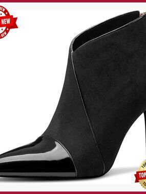 Stiletto High Heel Pointed Toe Ankle Boots Zipper Slip-on Party Dress Boots 3.9
